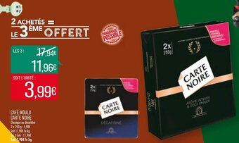 Match Café Moulu Carte Noire offre