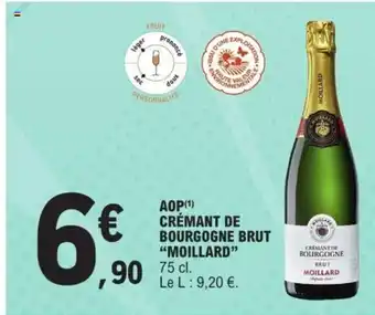 E.Leclerc AOP (¹) CRÉMANT DE BOURGOGNE BRUT "MOILLARD" offre