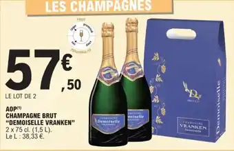 E.Leclerc AOP (1) CHAMPAGNE BRUT "DEMOISELLE VRANKEN" offre