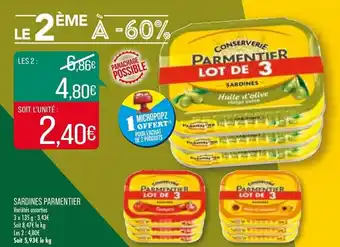 Match Sardines Parmentier offre