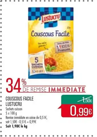 Match Couscous Facile Lustucru offre