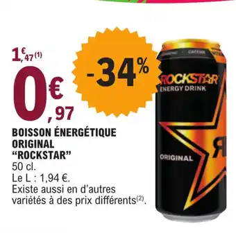 E.Leclerc BOISSON ÉNERGÉTIQUE ORIGINAL "ROCKSTAR" offre