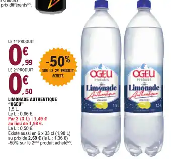 E.Leclerc LIMONADE AUTHENTIQUE "OGEU" offre
