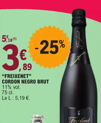 E.Leclerc "FREIXENET" CORDON NEGRO BRUT 11% vol. offre