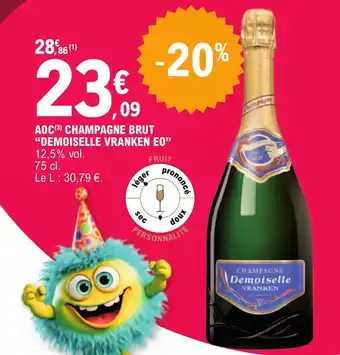 AOC (³) CHAMPAGNE BRUT "DEMOISELLE VRANKEN EO" 12,5% vol.