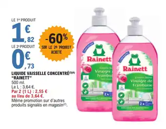 E.Leclerc LIQUIDE VAISSELLE CONCENTRÉ(3)(4) "RAINETT" offre