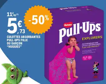 E.Leclerc CULOTTES ABSORBANTES PULL-UPS FILLE OU GARÇON "HUGGIES" offre