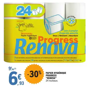 E.Leclerc PAPIER HYGIÉNIQUE PROGRESS "RENOVA" offre