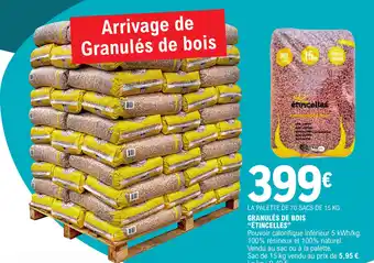 E.Leclerc GRANULÉS DE BOIS "ÉTINCELLES" offre