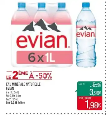 Match Eau Minérale Naturelle Evian offre