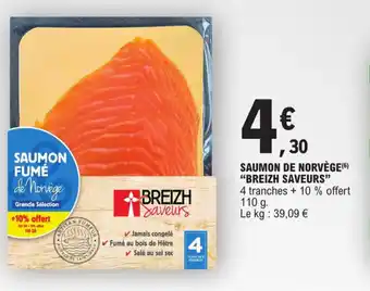 E.Leclerc SAUMON DE NORVÈGE (6) "BREIZH SAVEURS" offre