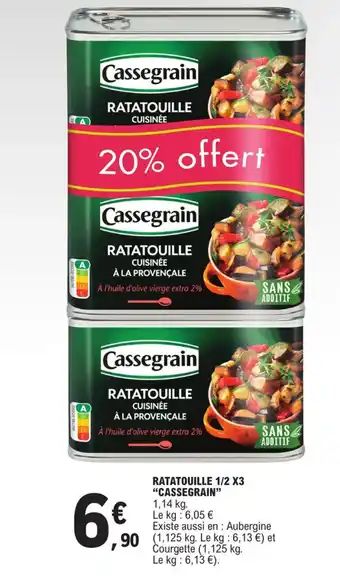E.Leclerc RATATOUILLE 1/2 X3 "CASSEGRAIN" offre