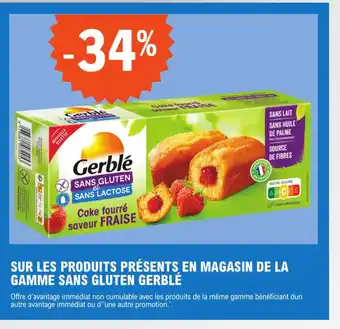 E.Leclerc SUR LES PRODUITS PRÉSENTS EN MAGASIN DE LA GAMME SANS GLUTEN GERBLÉ offre