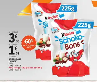 E.Leclerc SCHOKO-BONS "KINDER" offre
