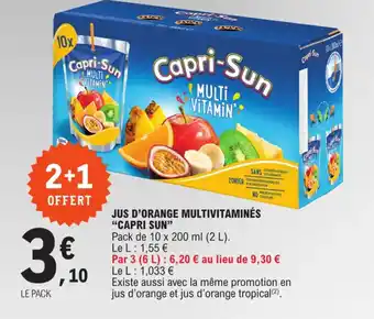 E.Leclerc JUS D'ORANGE MULTIVITAMINÉS "CAPRI SUN" offre