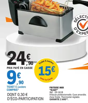 E.Leclerc FRITEUSE INOX "ELSAY" offre