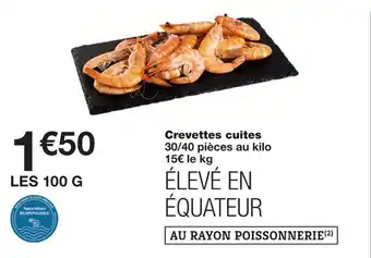 Monoprix Crevettes cuites offre