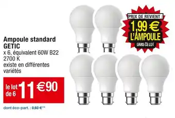 Cora x Carrefour Getic ampoule standard offre