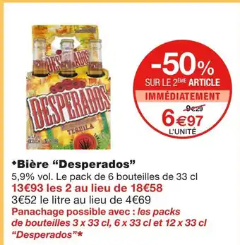 Monoprix Desperados bière offre
