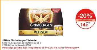 Monoprix Affligem bière blonde offre