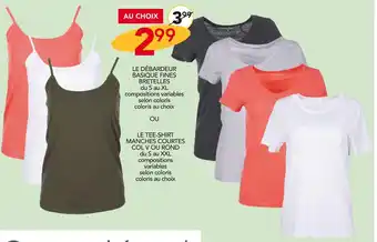 Stokomani Anna karel le débardeur basique fines bretelles ou le tee-shirt manches courtes col v ou rond offre