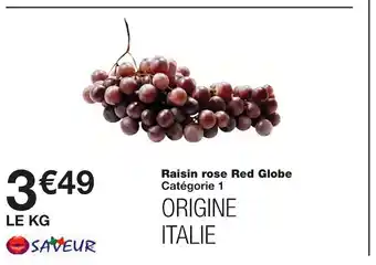 Monoprix Raisin rose red globe offre