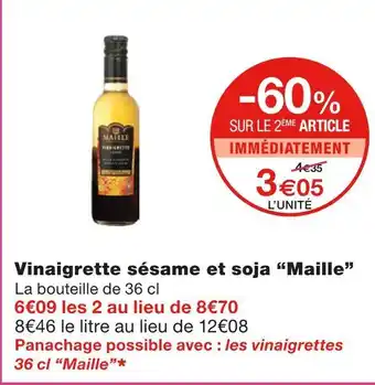 Monoprix Maille vinaigrette sésame et soja offre