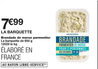 Monoprix Monoprix brandade de morue parmentier offre
