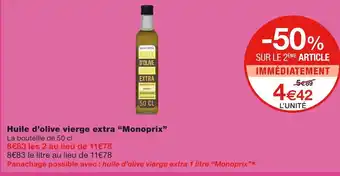 Monoprix Monoprix huile d’olive vierge extra offre