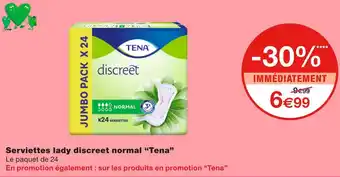 Tena serviettes lady discreet normal