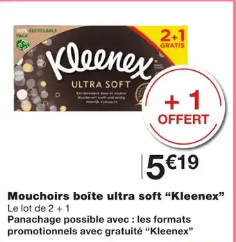 Monoprix Kleenex mouchoirs boîte ultra soft offre
