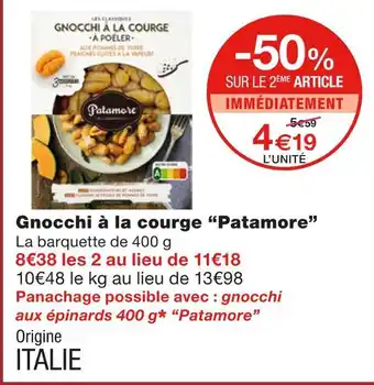 Monoprix Patamore gnocchi à la courge offre