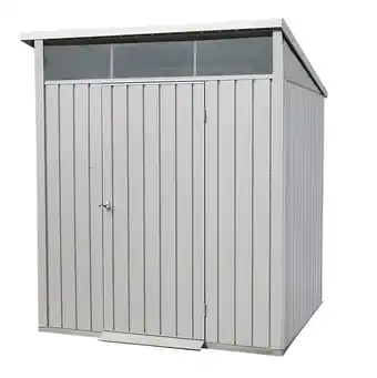 Bricomarché Abri de jardin métal modern - 3,32m² - mono pente - aluminium blanc offre