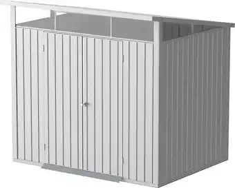 Bricomarché Abri de jardin métal modern - 4,45m² - mono pente - aluminium blanc offre