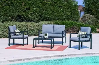 Bricomarché Salon de jardin sofa mandalay-7 d - anthracite / gris clair offre
