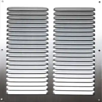 Bricomarché Grille d'aération aluminium anodisé, l.30 x l.30 cm offre