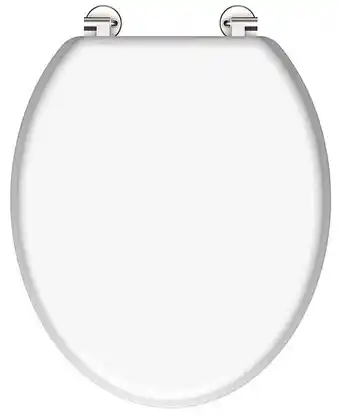 Bricomarché Abattant wc white avec noyau en bois - blanc offre