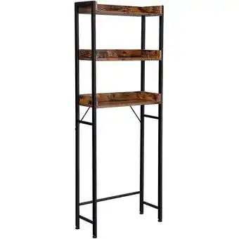 Bricomarché Stelly - étagère style rustique salle de bains - 63x25x165 cm - 3 tablettes - marron offre