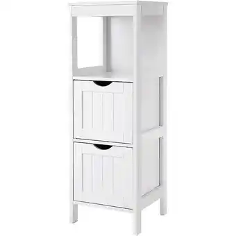 Bricomarché Berty - colonne style scandinave salle de bains/couloir - 30x30x89 cm - 2 tiroirs - blanc offre