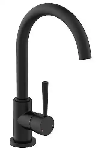 Bricomarché Mitigeur monocommande cornwall cuisine avec bec rond - noir mat offre