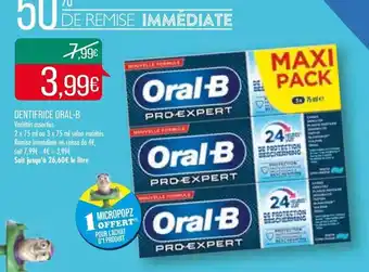 Match Dentifrice Oral-B offre