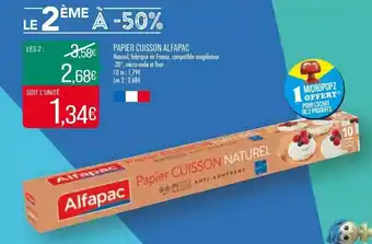 Match Papier Cuisson Alfapac offre