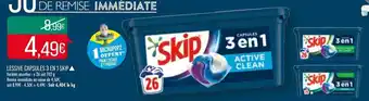 Match Lessive Capsules 3 en 1 Skip offre