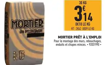 Brico Cash Mortier Prêt à L'Emploi offre
