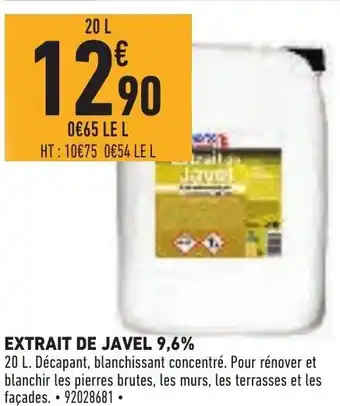 Brico Cash Extrait De Javel 9,6% offre