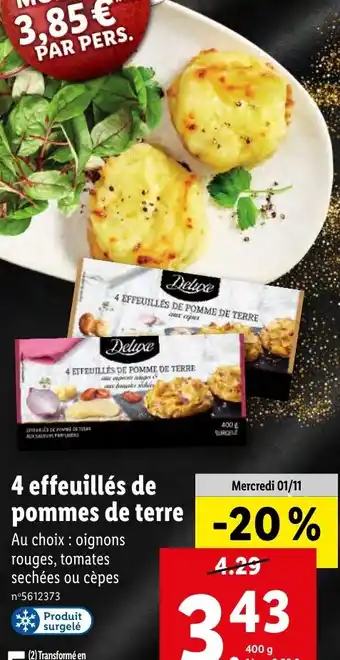 Lidl 4 effeuillés de pommes de terre -20% offre