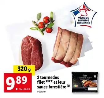 2 tournedos filet et leur sauce forestière (²)