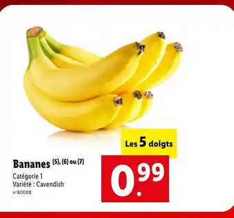 Lidl Bananes (5), (6) ou (7) offre