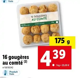Lidl 16 gougères au comté (²) offre