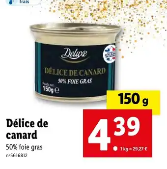 Lidl Délice de canard offre